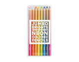 Ooly Jumbo Brights 8 pack of Neon Coloured Pencils