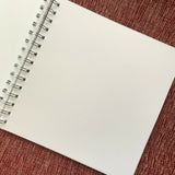 Square Black Designer Dress Luxury Plain Notebook Sketch Book by English Graphics