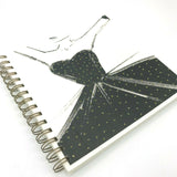 Square Black Designer Dress Luxury Plain Notebook Sketch Book by English Graphics