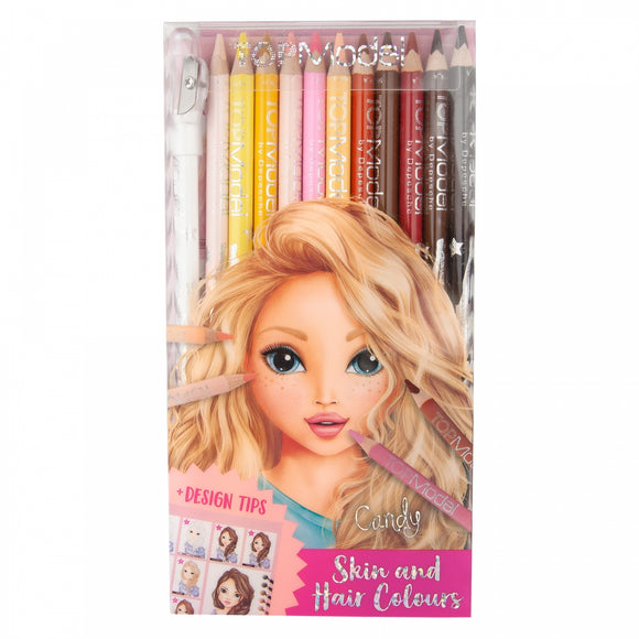 TOPModel Skin and Hair Colouring 12 Pencil Set by Depesche