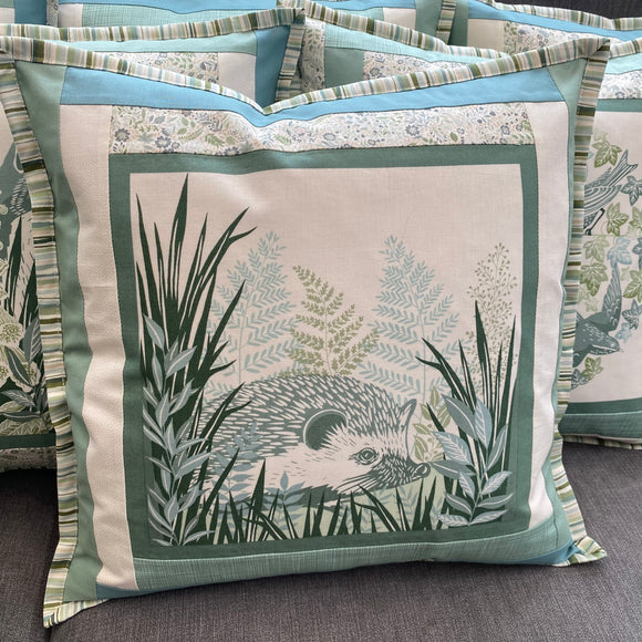 Limited Edition Cushion Inspired by Nature Cotton Quilted Borders