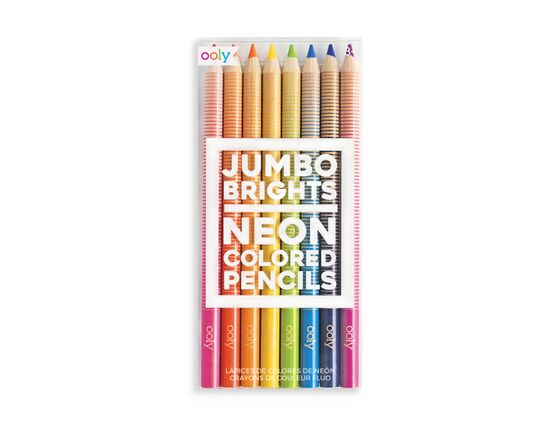 Ooly Jumbo Brights 8 pack of Neon Coloured Pencils
