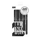 Ooly The Ink Works Pack of 5 Assorted Black Marker Pens with Different Tips