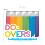 Ooly Do Overs Set of 6 Neon Erasable Highlighter Pens