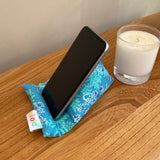 Techcushion Pillow Stand Holder Cushion Rest By Pilola Cow Parsley on Blue Background