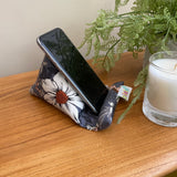Techcushion by Pilola iPad Phone Pillow Stand Holder Cushion Grey Floral Print Pattern