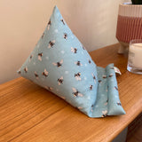 Techcushion Pattern Pillow Stand Holder Cushion by Pilola Bee Print on Blue Background