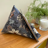 Techcushion by Pilola iPad Phone Pillow Stand Holder Cushion Grey Floral Print Pattern