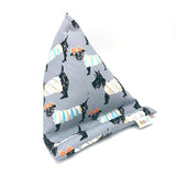 Pilola Techcushion Black Scotty Dogs on Grey Fabric Pillow Stand Holder Cushion
