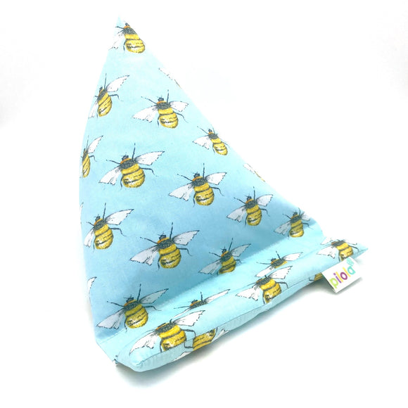 Pilola Techcushion Sky Blue Bee Pattern Pillow Stand Holder Cushion