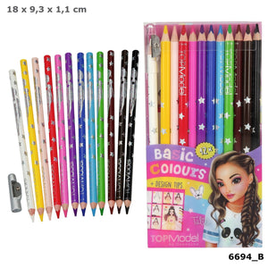 TopModel Basic Colouring 12 Pencil Set by Depesche