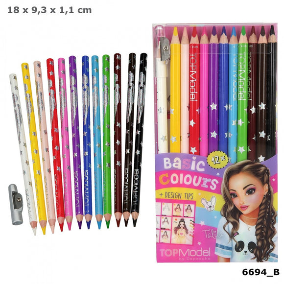TopModel Basic Colouring 12 Pencil Set by Depesche