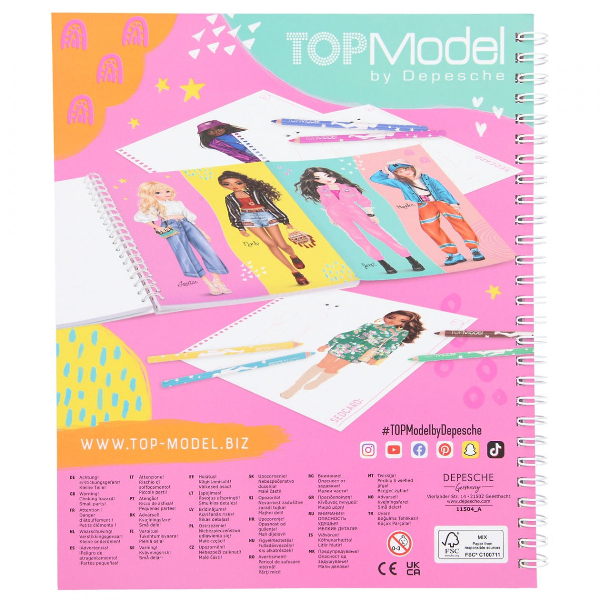 TopModel Create Your TopModel Colouring Book by Depesche – Pilola